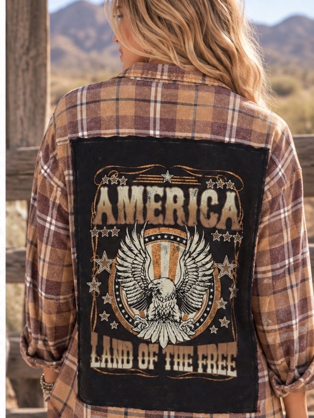 Plaid Button-Up Shacket Jacket - Brown Plaid